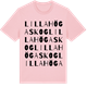 Pink Cotton t-shirt med Lilla Högaskog ordlek t-shirt