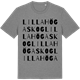 Mid Heather Gray t-shirt med Lilla Högaskog ordlek t-shirt