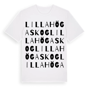 Lilla Högaskog ordlek t-shirt – ekologisk bomull t-shirt från Pinshirt