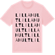 Pink Cotton t-shirt med Lilla Hult ordlek t-shirt