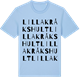 Blue Soul t-shirt med Lilla Kråkshult ordlek t-shirt