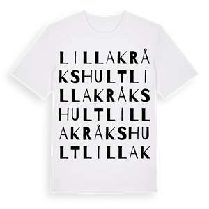 Lilla Kråkshult ordlek t-shirt – ekologisk bomull t-shirt från Pinshirt