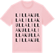 Pink Cotton t-shirt med Lilla Kulla ordlek t-shirt
