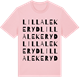 Pink Cotton t-shirt med Lilla Lekeryd ordlek t-shirt