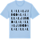Blue Soul t-shirt med Lilla Ljungdala ordlek t-shirt