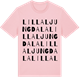 Pink Cotton t-shirt med Lilla Ljungdala ordlek t-shirt