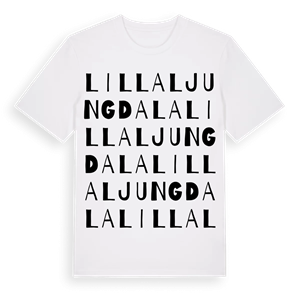 Lilla Ljungdala ordlek t-shirt – ekologisk bomull t-shirt från Pinshirt