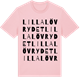 Pink Cotton t-shirt med Lilla Lövrydet ordlek t-shirt