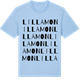Blue Soul t-shirt med Lilla Mon ordlek t-shirt