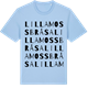 Blue Soul t-shirt med Lilla Mossbråsa ordlek t-shirt