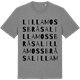 Mid Heather Gray t-shirt med Lilla Mossbråsa ordlek t-shirt