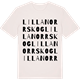 Vintage White t-shirt med Lilla Norrskog ordlek t-shirt