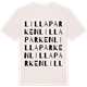Vintage White t-shirt med Lilla Parken ordlek t-shirt