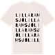 Vintage White t-shirt med Lilla Ramsjö ordlek t-shirt