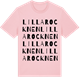 Pink Cotton t-shirt med Lilla Rocknen ordlek t-shirt
