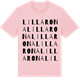 Pink Cotton t-shirt med Lilla Rona ordlek t-shirt