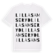 White t-shirt med Lilla Samseryd ordlek t-shirt