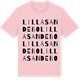 Pink Cotton t-shirt med Lilla Sandebo ordlek t-shirt