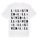 White t-shirt med Lilla Säveda ordlek t-shirt