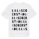 White t-shirt med Lilla Segerstad ordlek t-shirt