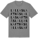Mid Heather Gray t-shirt med Lilla Skaftnäs ordlek t-shirt