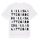 White t-shirt med Lilla Skattegården ordlek t-shirt