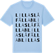 Blue Soul t-shirt med Lilla Slåfällan ordlek t-shirt