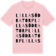 Pink Cotton t-shirt med Lilla Södratorp ordlek t-shirt