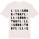 Vintage White t-shirt med Lilla Södratorp ordlek t-shirt