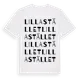 White t-shirt med Lilla Stället ordlek t-shirt