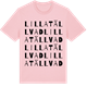 Pink Cotton t-shirt med Lilla Tällvad ordlek t-shirt
