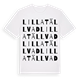 White t-shirt med Lilla Tällvad ordlek t-shirt