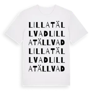 Lilla Tällvad ordlek t-shirt – ekologisk bomull t-shirt från Pinshirt