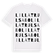 White t-shirt med Lilla Trulsabo ordlek t-shirt
