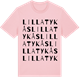 Pink Cotton t-shirt med Lilla Tykås ordlek t-shirt