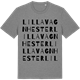 Mid Heather Gray t-shirt med Lilla Vagnhester ordlek t-shirt