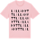 Pink Cotton t-shirt med Lillahytt ordlek t-shirt