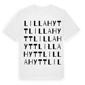 Lillahytt ordlek t-shirt – ekologisk bomull t-shirt från Pinshirt