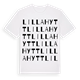 Lillahytt ordlek t-shirt