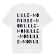 White t-shirt med Lille-Mon ordlek t-shirt