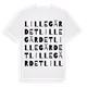 White t-shirt med Lillegärdet ordlek t-shirt