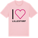 Pink Cotton t-shirt med Jag älskar Lillestorp t-shirt stort tryck