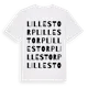 White t-shirt med Lillestorp ordlek t-shirt