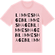 Pink Cotton t-shirt med Limmeshagen ordlek t-shirt