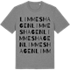 Mid Heather Gray t-shirt med Limmeshagen ordlek t-shirt