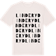 Vintage White t-shirt med Linderyd ordlek t-shirt