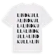 White t-shirt med Lindkulla ordlek t-shirt