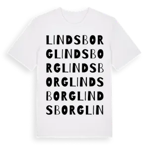 Lindsborg ordlek t-shirt – ekologisk bomull t-shirt från Pinshirt