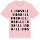 Pink Cotton t-shirt med Lindsdal ordlek t-shirt