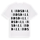 White t-shirt med Lindsdal ordlek t-shirt